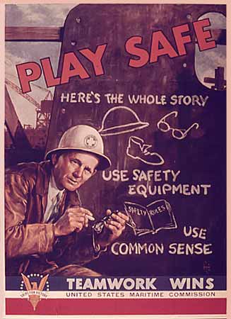 WW2 poster Play Safe