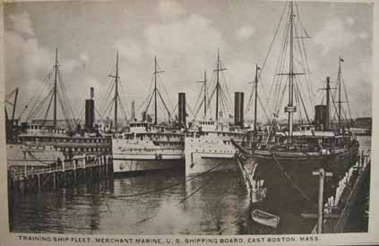 Gov. Dingley, Calvin Austin, Gov. Cobb, USS Meade. Training Ship Fleet